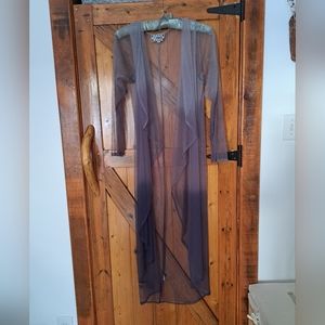 Long Sheer Open Dressy Cardigan